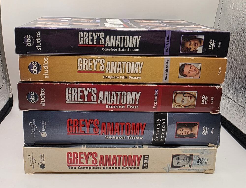 5 Grey's Anatomy Series Seasons 2-6 DVD LOT Complete Season 2 3 4 5 6